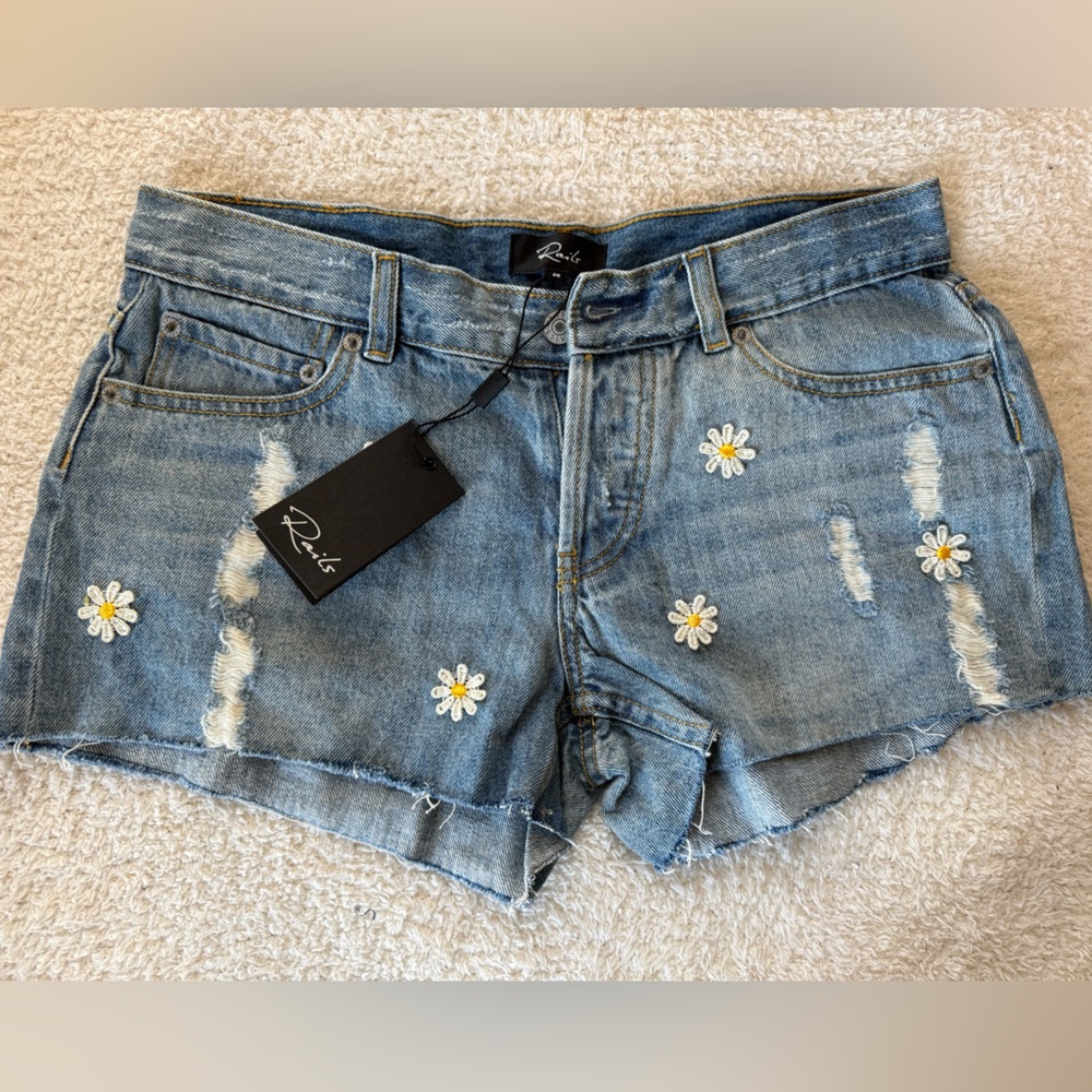 Rails Blue Denim Shorts